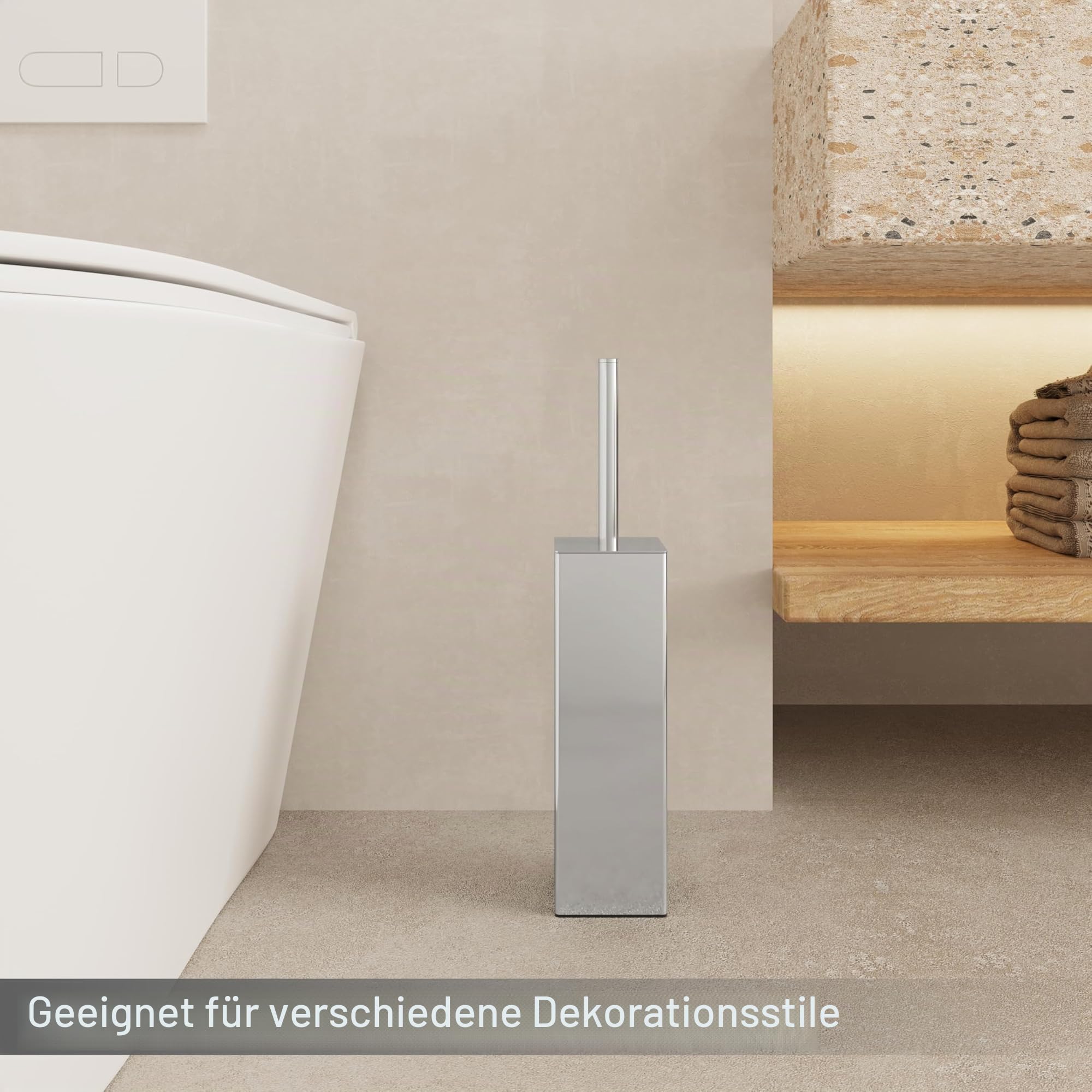 BGL Edelstahl Toilettenbürstenhalter für Bad und Hotel in Chrom