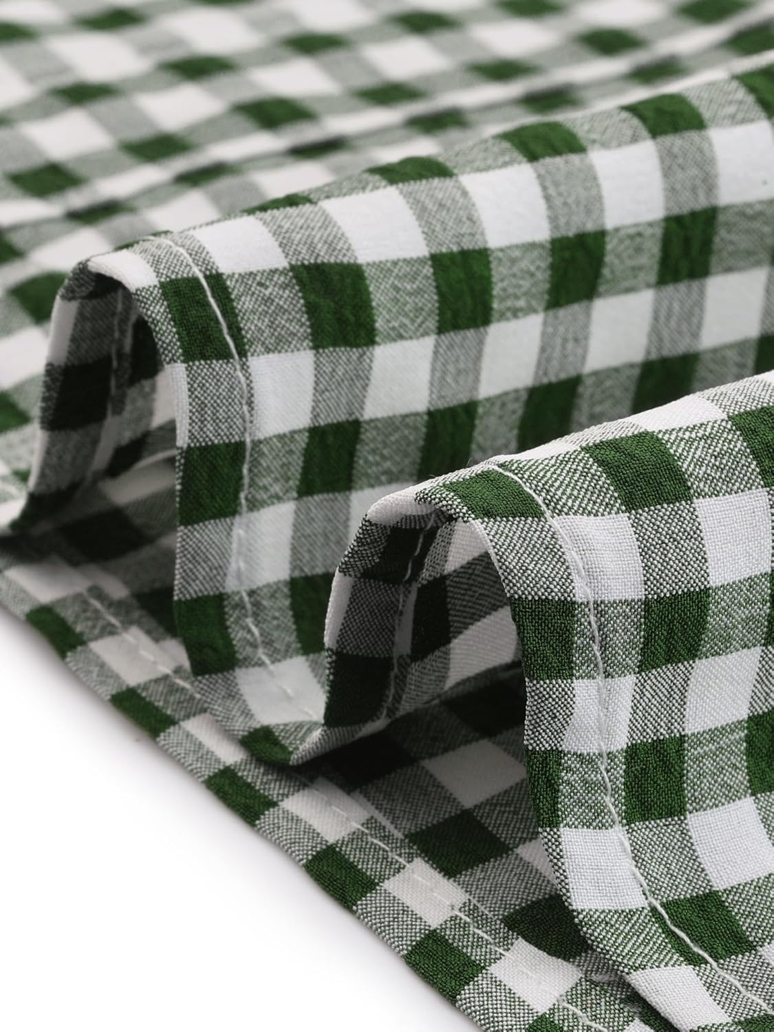 Agnes Orinda Women's Plus Size Gingham Tops 1950s Sweetheart Neck Flounce Sleeve Summer Blouse Top - Image 5