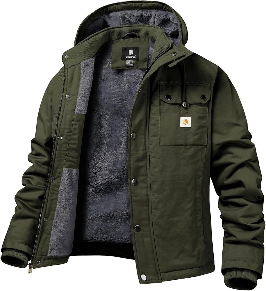 Amazon.com: CHEXPEL Mens Fall and Winter Utility Jacket Relaxed