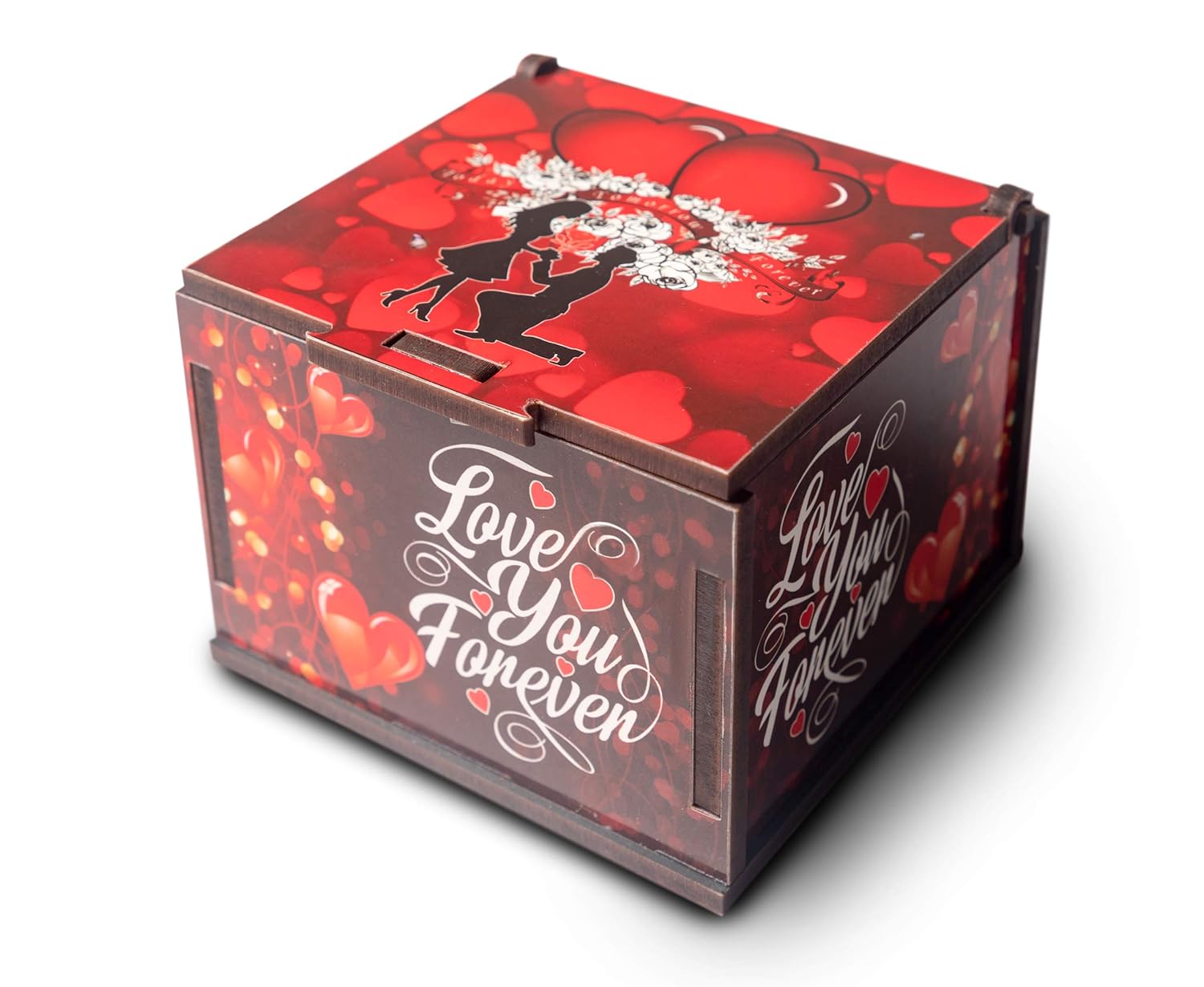 Celebr8 Love You Forever Romantic Greeting Cards in Wooden Box