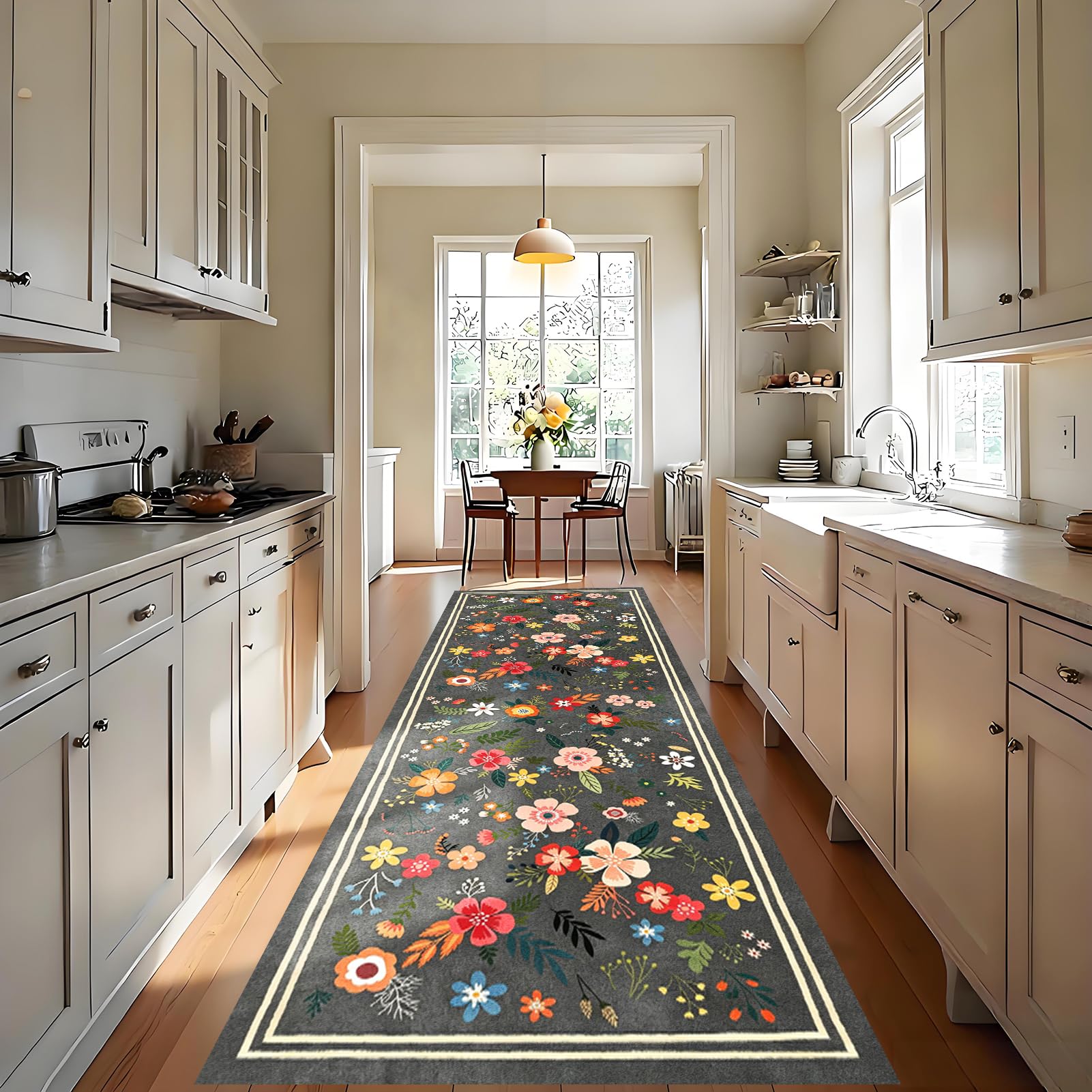 Tapis de Couloir Long, Tapis pour Cuisine Devant évier 110 x 250 cm