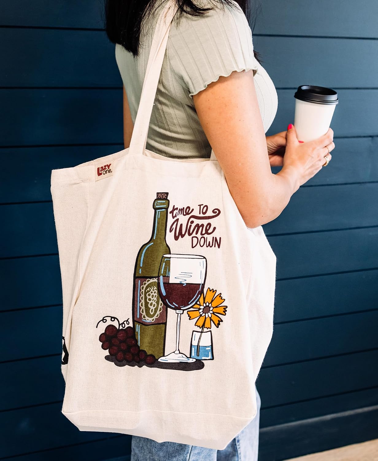 Lazy One Canvas Tote Bag, Novelty Tote Bag for Women and Men, Reusable Shopping Bags, Perfect for Shopping, Travel and Work