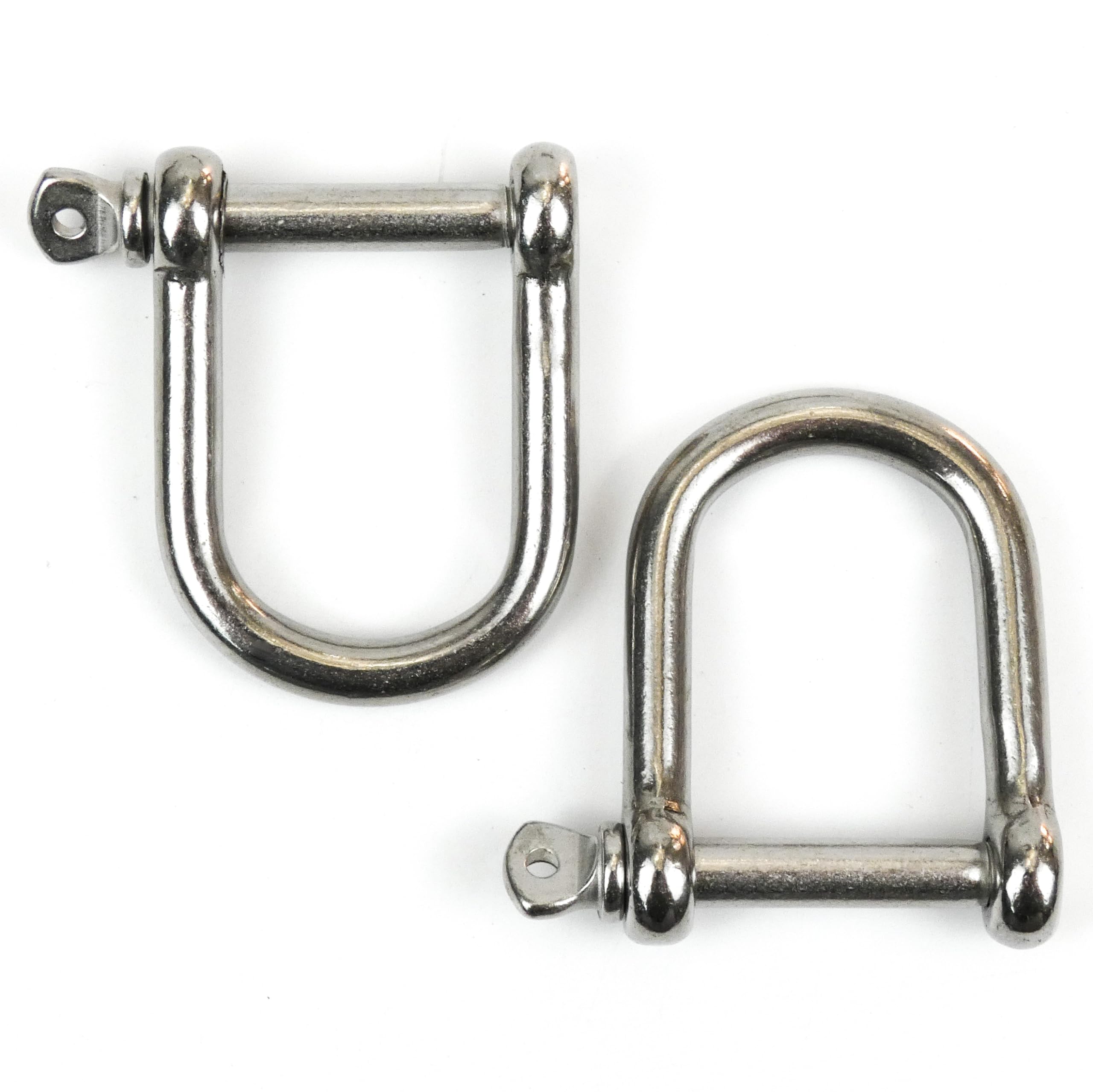 Grillo a D largo – Acciaio inox A4 (AISI 316) | Connettore robusto per catene e cime | Accessorio nautico resistente alla corrosione | Set da 2 – varie misure (6 mm)