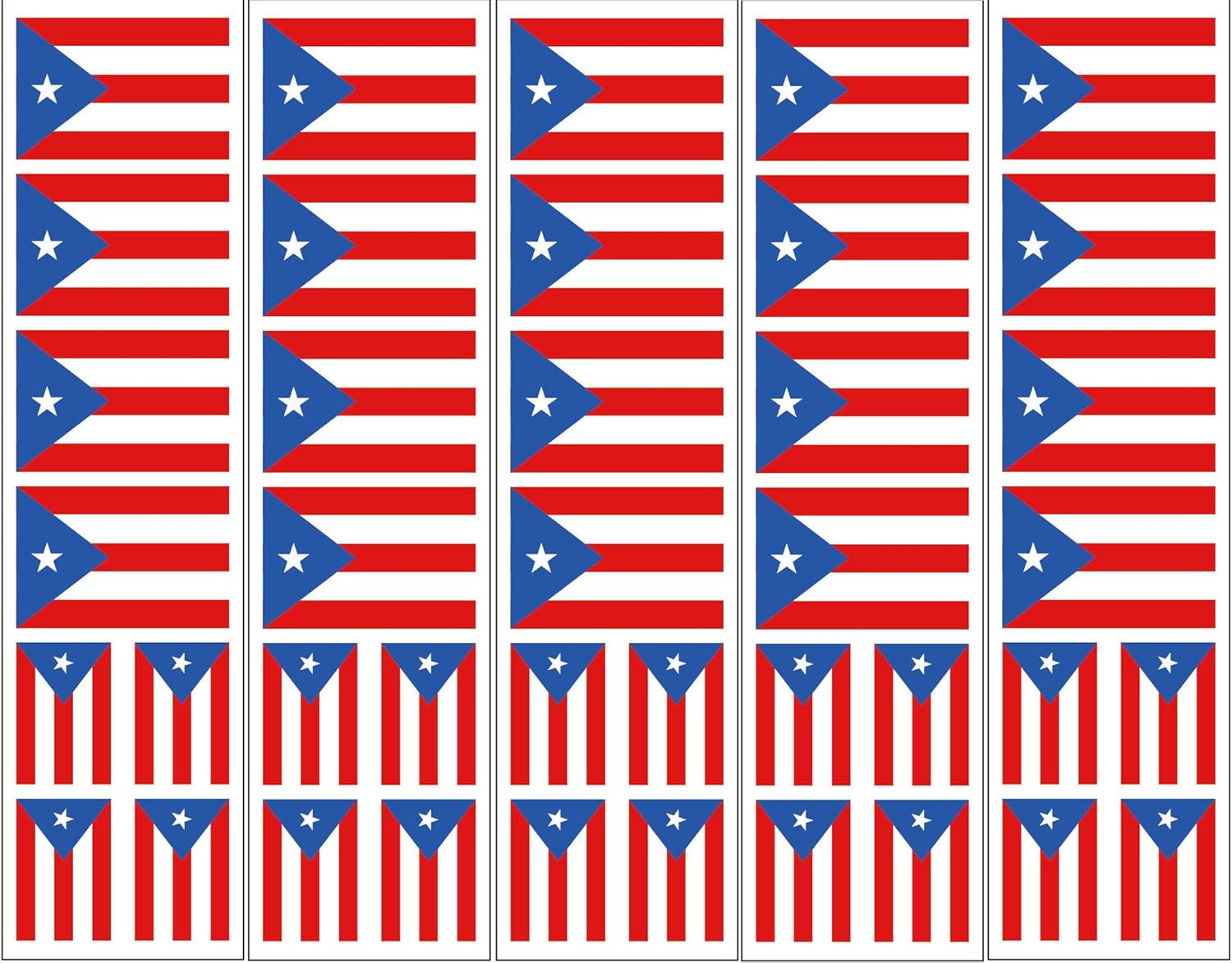Amazon Com 40 Puerto Rico Flag Tattoos Parade Party Favors Toys Games