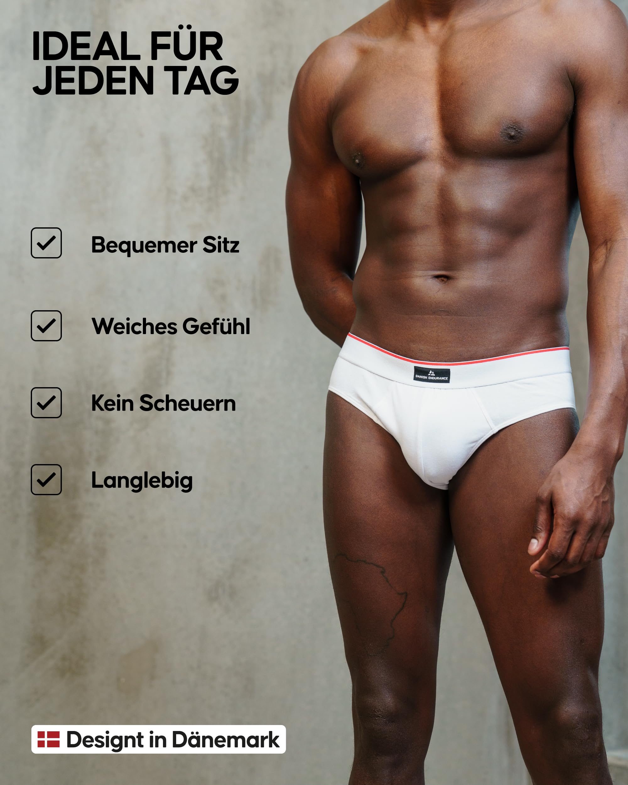 DANISH ENDURANCE 6er Pack Herren Slips, Klassischer Slip aus Baumwolle, Unterhosen Männer, Herren Unterwäsche, Atmungsaktiv & Weich, Mit Stretch, Ohne Etikett