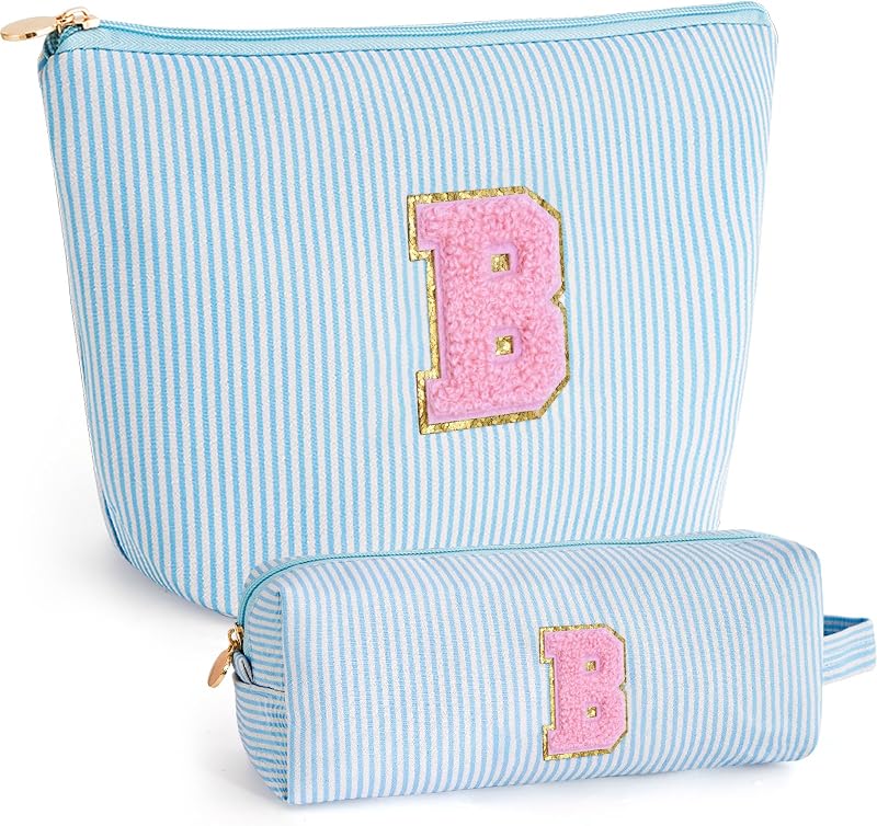 Gifts for Teen Girls Women - Birthday Gifts for 10 11 12 13 14 15 16 17 18 Years Old Girl,Makeup Bag Cosmetic Bag,Teacher Gift Trendy Stuff Toiletry Bag - Blue,B