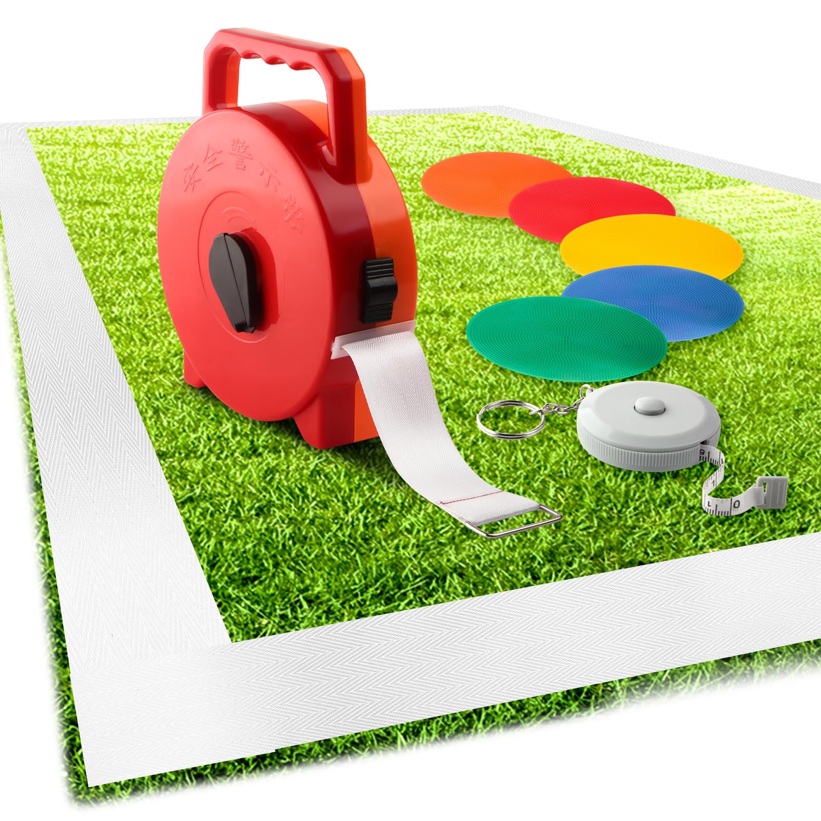 Lignes de Terrain de Football 4 cm - Marquage de Terrain de Jeu - Lignes de Badminton Court - Lignes de Juridiction Réglables - Entraînement de Football Multijoueur