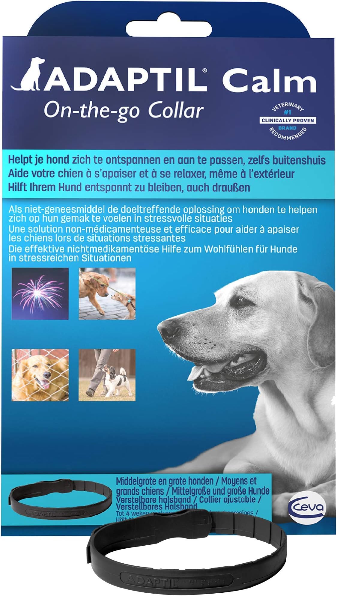 ADAPTIL Calming Pheromone Collar for Dogs, Medium/Large, Presentation May Vary