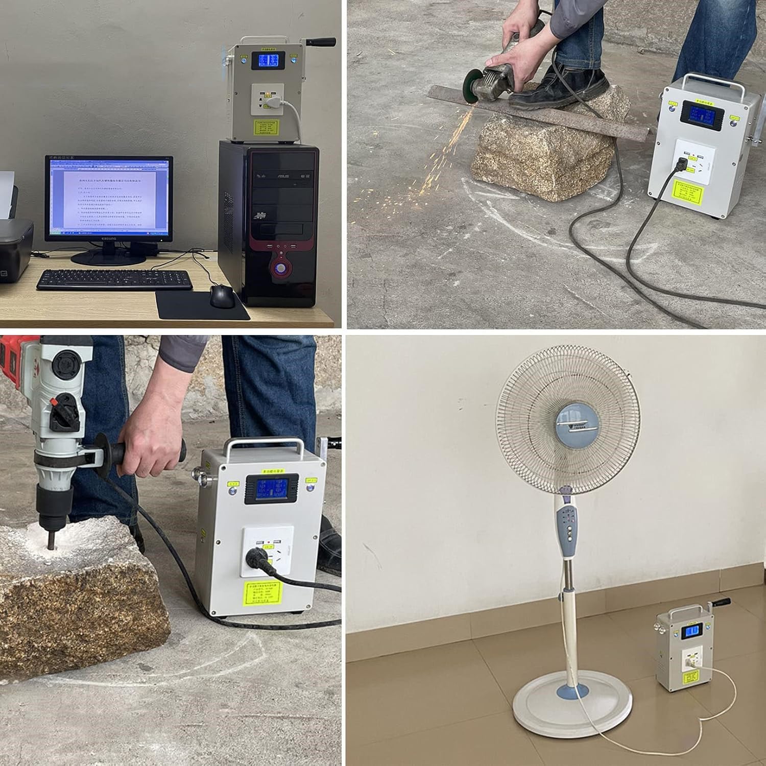 Generador Manivela 500 W, 200 WH, Estación Energía Portátil 62400 Mah con Toma De Corriente, Generadores Energía Móviles 220 V Ca/CC/USB, Fuente Alimentación Emergencia para Acampadas.