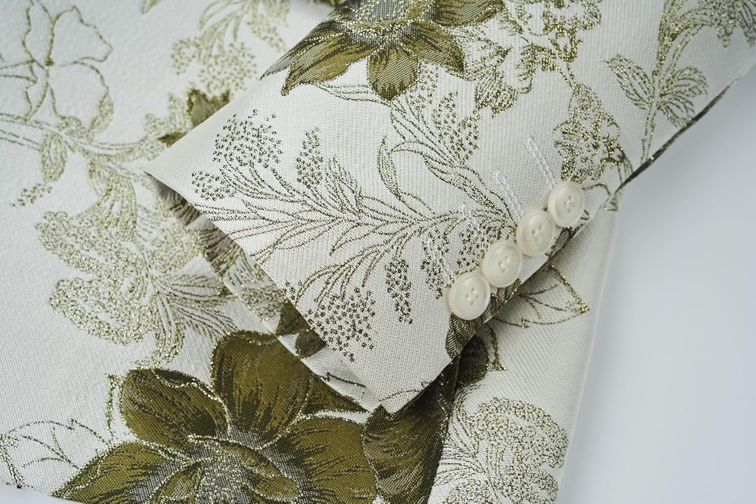 UNINUKOO Mens Blazer Floral Suit Jacket Notched Lapel Tuxedo Luxury Paisley Prom Casual Blazer for Men - Image 6