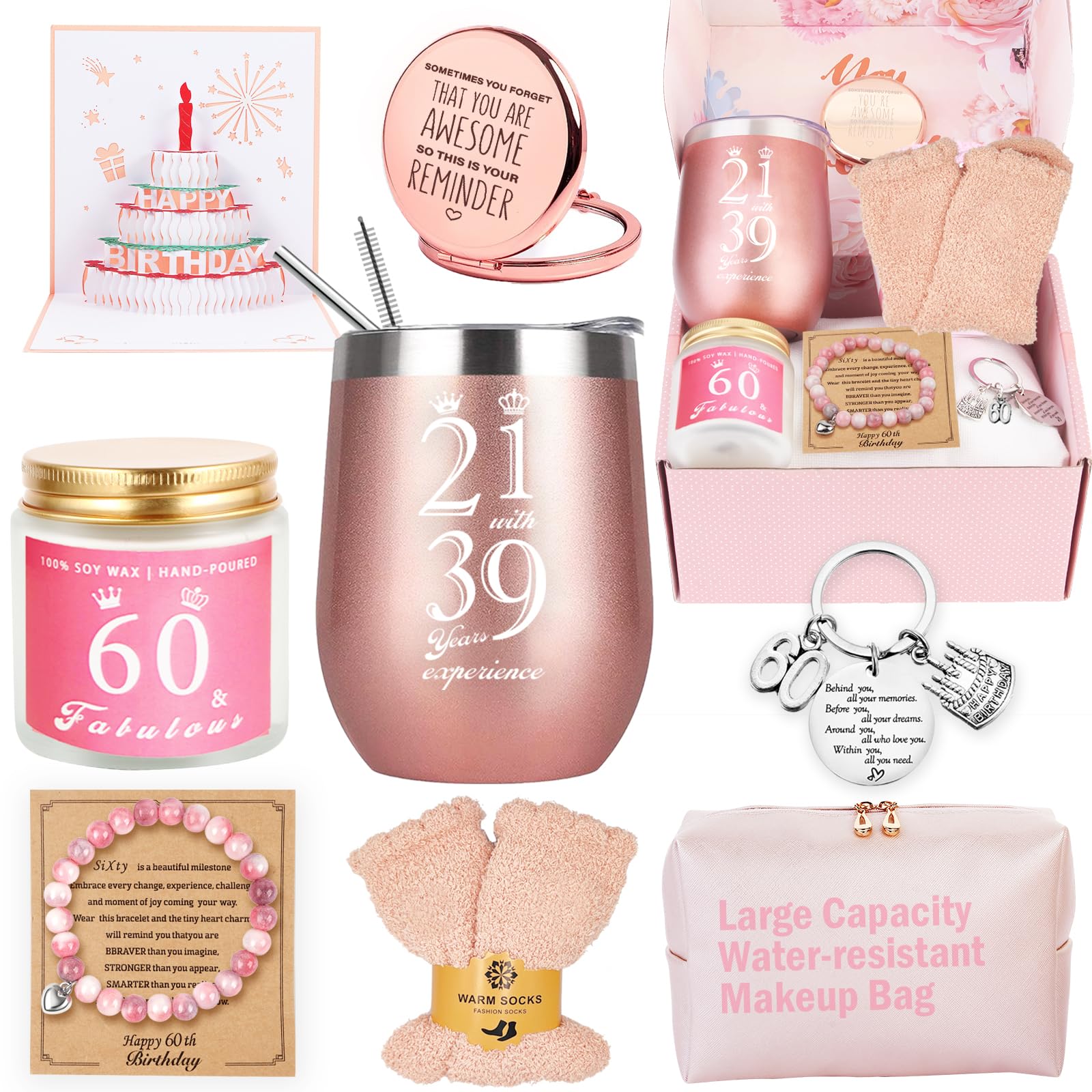 Awfrky Birthday Gifts for Women, Birthday Gift Box Set for Woman Best Friends Female Sister Mom Daughter Wife Her Girlfriend Coworker Bestie, Unique Gifts for Women — view 32