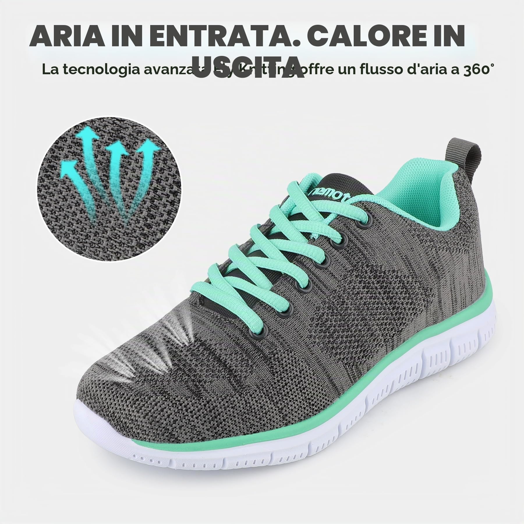 riemot Sneakers Scarpe da Ginnastica Donna Traspiranti Scarpes da Running Corsa Camminata Tennis Outdoor Fitness Sportive Scarpe Palestra Donna Sneaker per Jogging Lavoro Leggere Casual, 37-42 EU