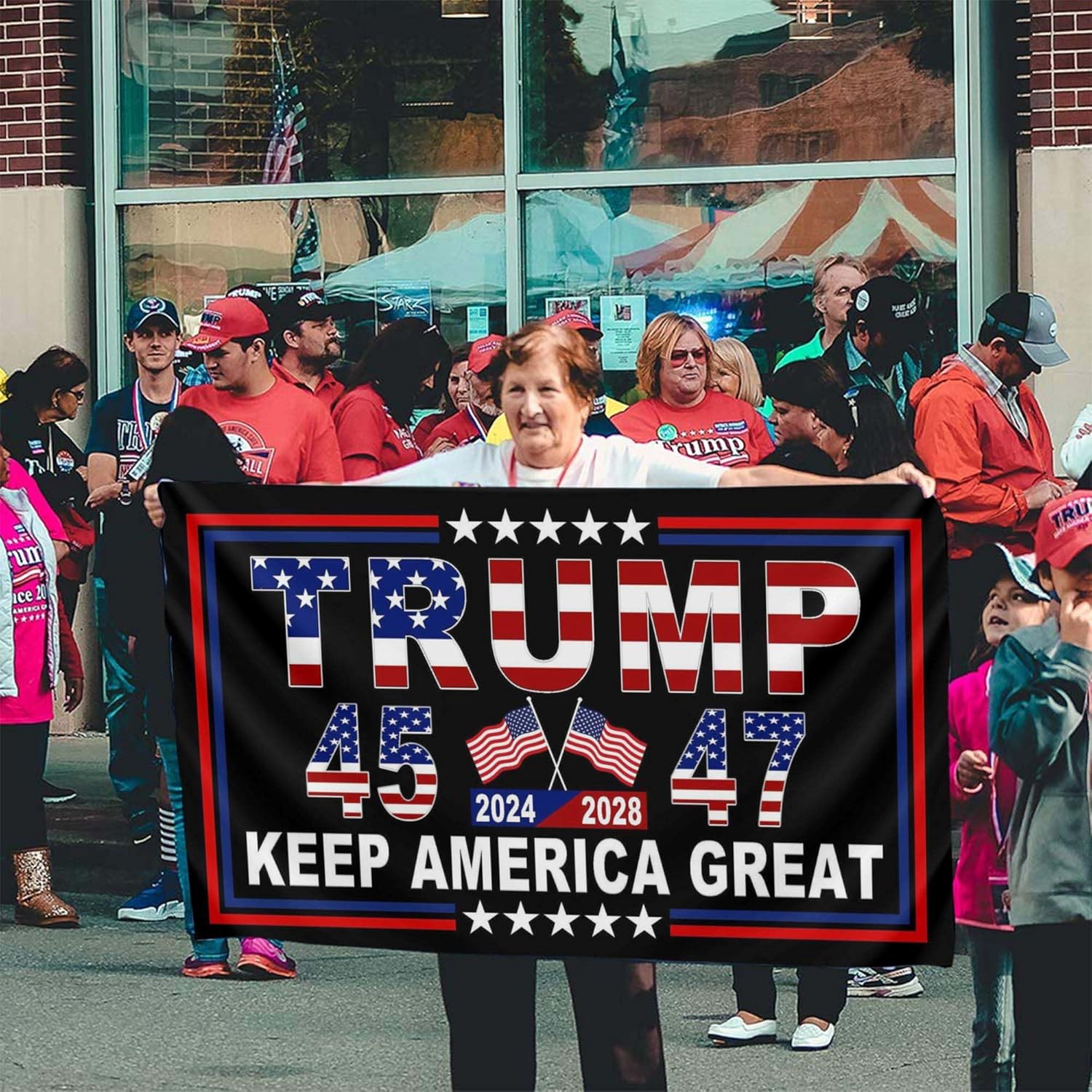 NASIAN 3 Ply Patriotic President 2025 Flags 3x5 Ft Outdoor Double Sided 45th 47th Keep America Great Flags for Outside Yard Bedroom Garden House Decorations Banner