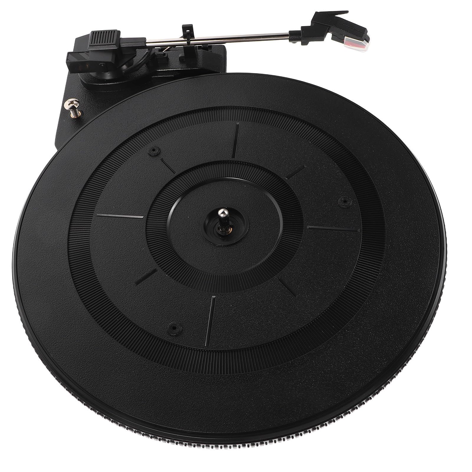 VILLCASE Giradischi Vinile Vintage Nero Meccanismo Avanzato e Suono Chiaro, Stile Fonografico Classico per Decorazione Casa e Appassionati di Musica