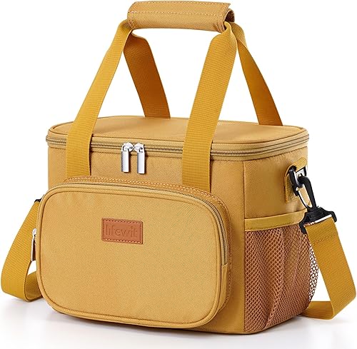 Miniatura 172 de Lifewit Lonchera mediana aislada, suave y refrigerante, para adultos, hombres y mujeres, leopardo, 12 latas (9L)