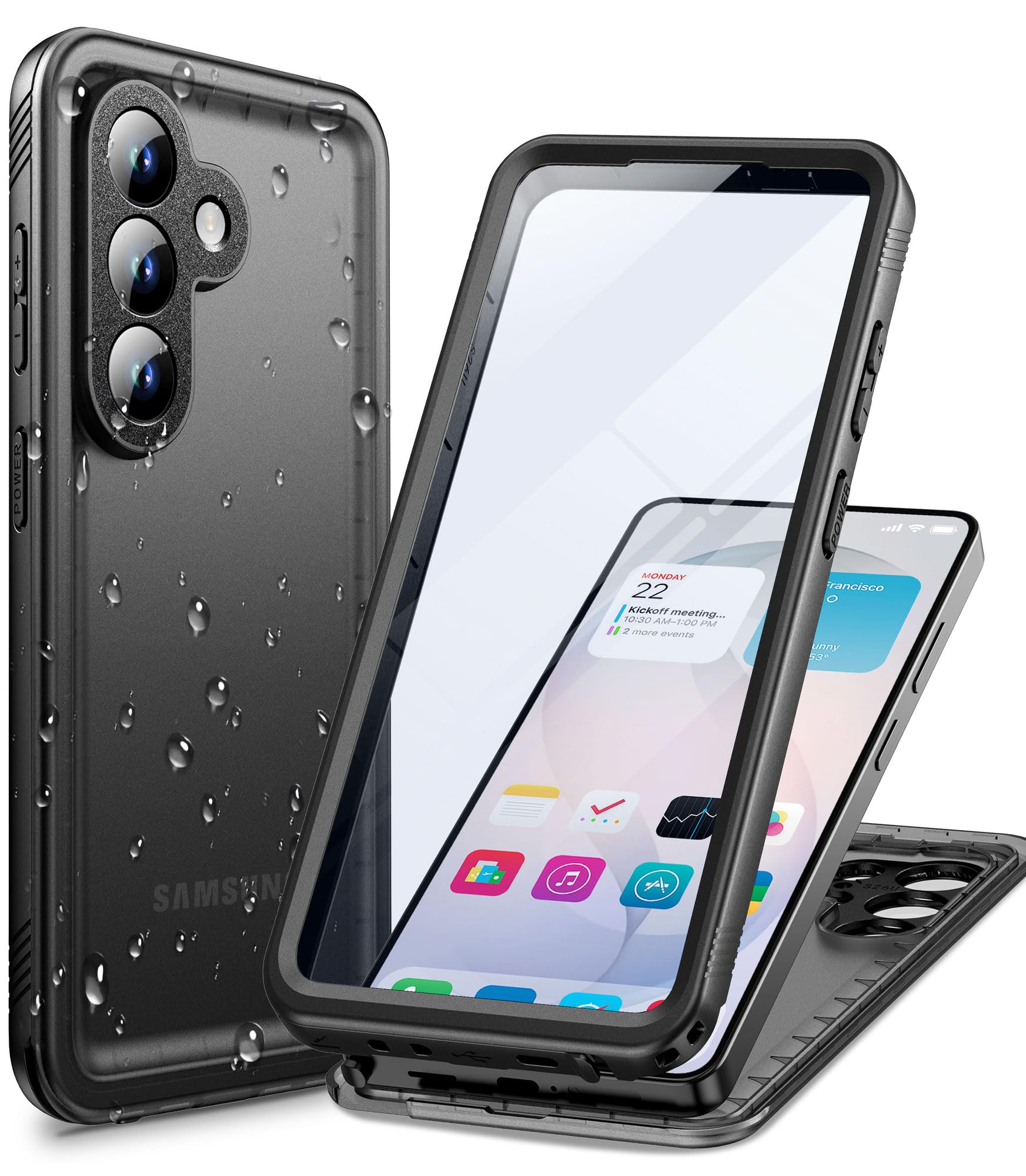Cozycase TOP Militärschutz für Samsung Galaxy wasserdichte 360 Grad Hülle - 2m Sturzfest Panzerhülle Outdoor Case