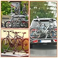 Vista 7 de Correas para portabicicletas, 8 unidades, reutilizables, ajustables, estabilizadoras de ruedas, correas de amarre para bicicleta para rack