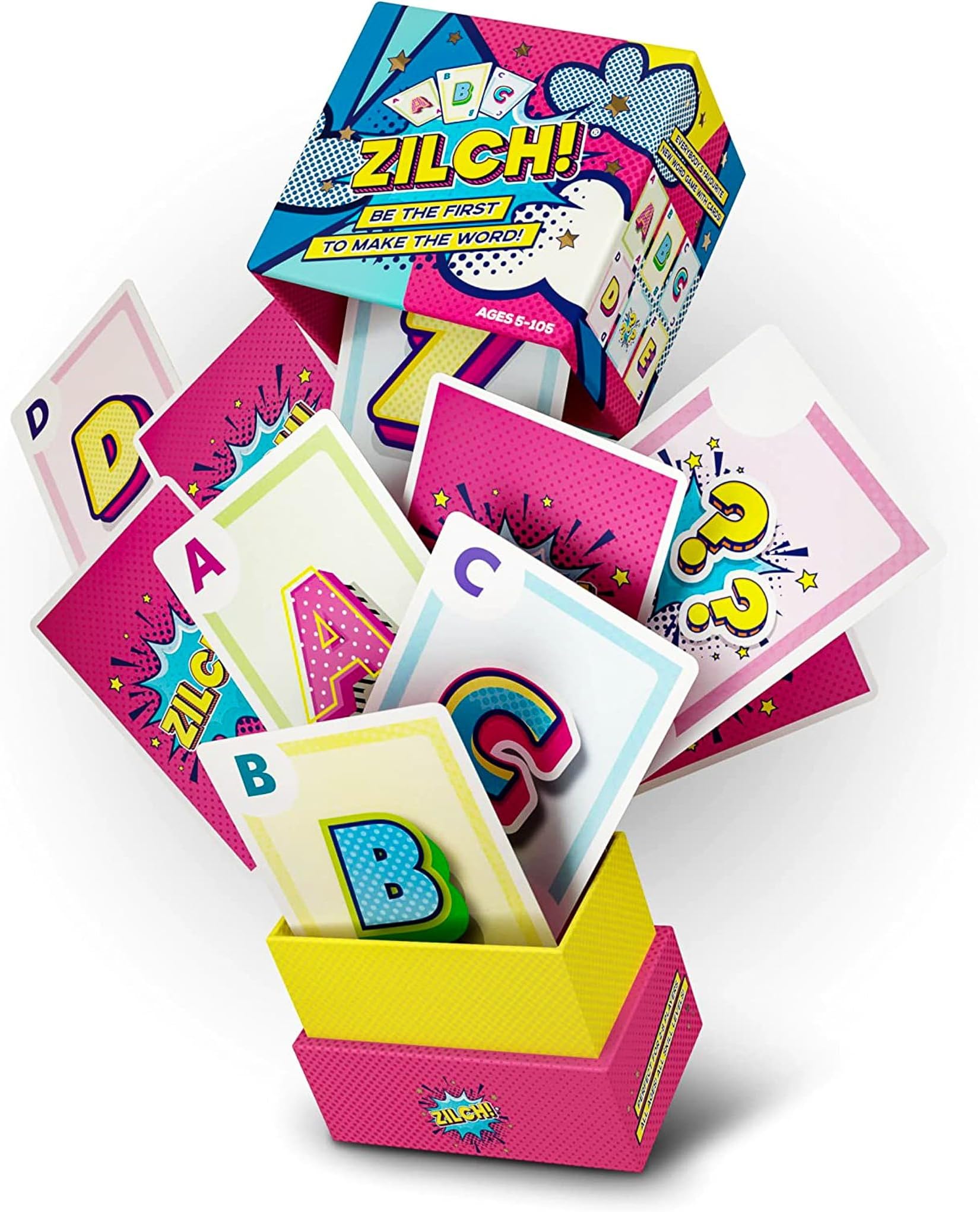 ZILCH! Word Making Card Game with three Skills Level Standard, Pro & Genius | Scrabble Card Game for Kids, Adults, Holiday & Couples | Fun, Fast & Engaging | 102 Cards | 2-6 Players | 15-Minute Play
