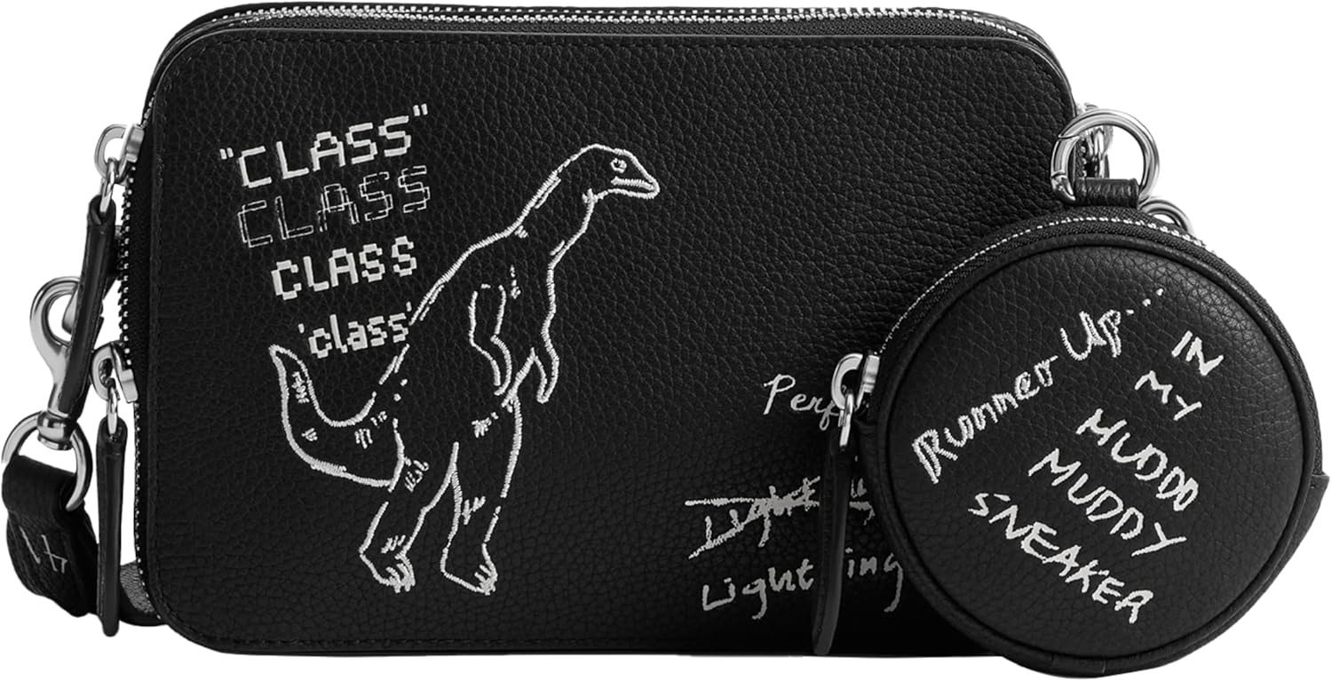 COACH Charter Crossbody 19 with Sketch Print, Black Multi