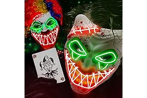 Terrifying LED Clown Mask: Purge the Night with Eerie Luminescence