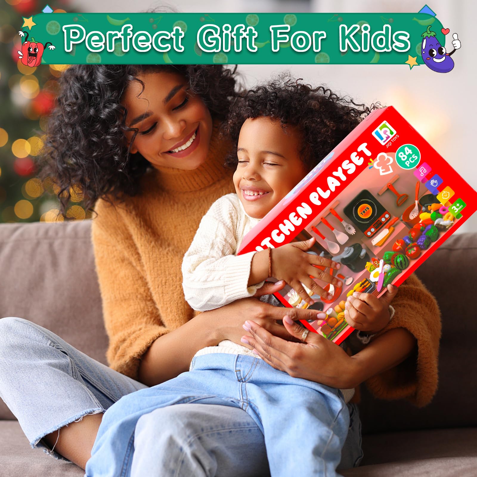 76 Pcs Accesorios de Juguetes de Cocina para Niños, Juguetes de Cocina con Ollas y Sartenes, Juego de Roles de Chef Infantil para Niños y Niñas de 3 4 5 6 7 8 Años — view 6
