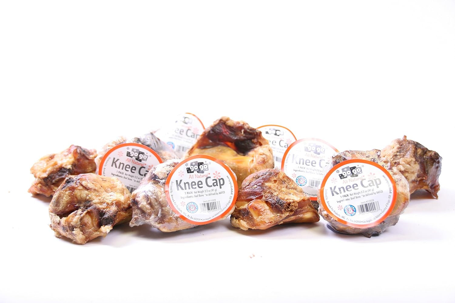 GOGO Meaty Knee Caps All Natural Beef Made and Sourced in The USA - 30 Pack