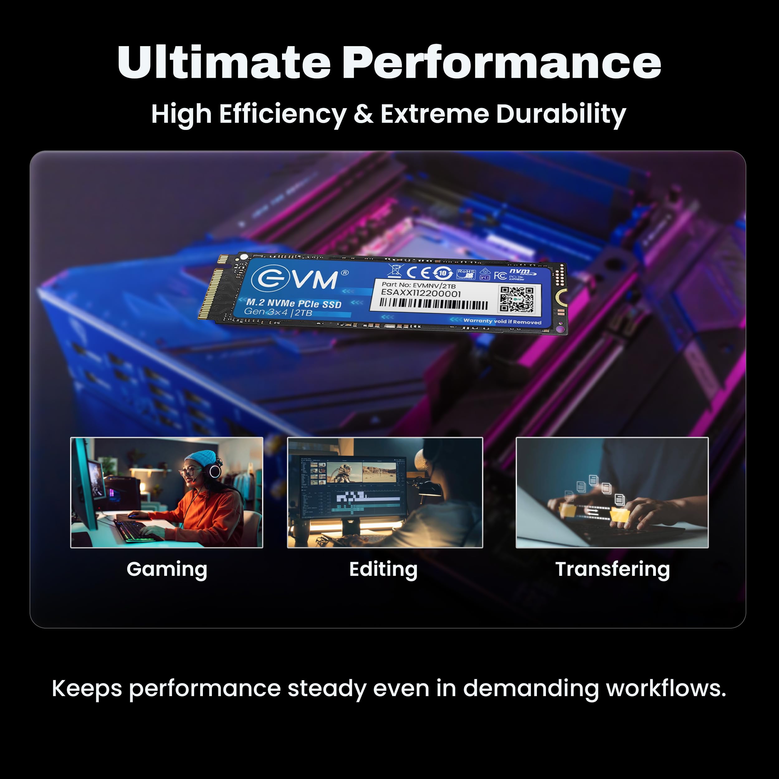 EVM 2TB NVMe Gen 3x4 Internal SSD (2280)