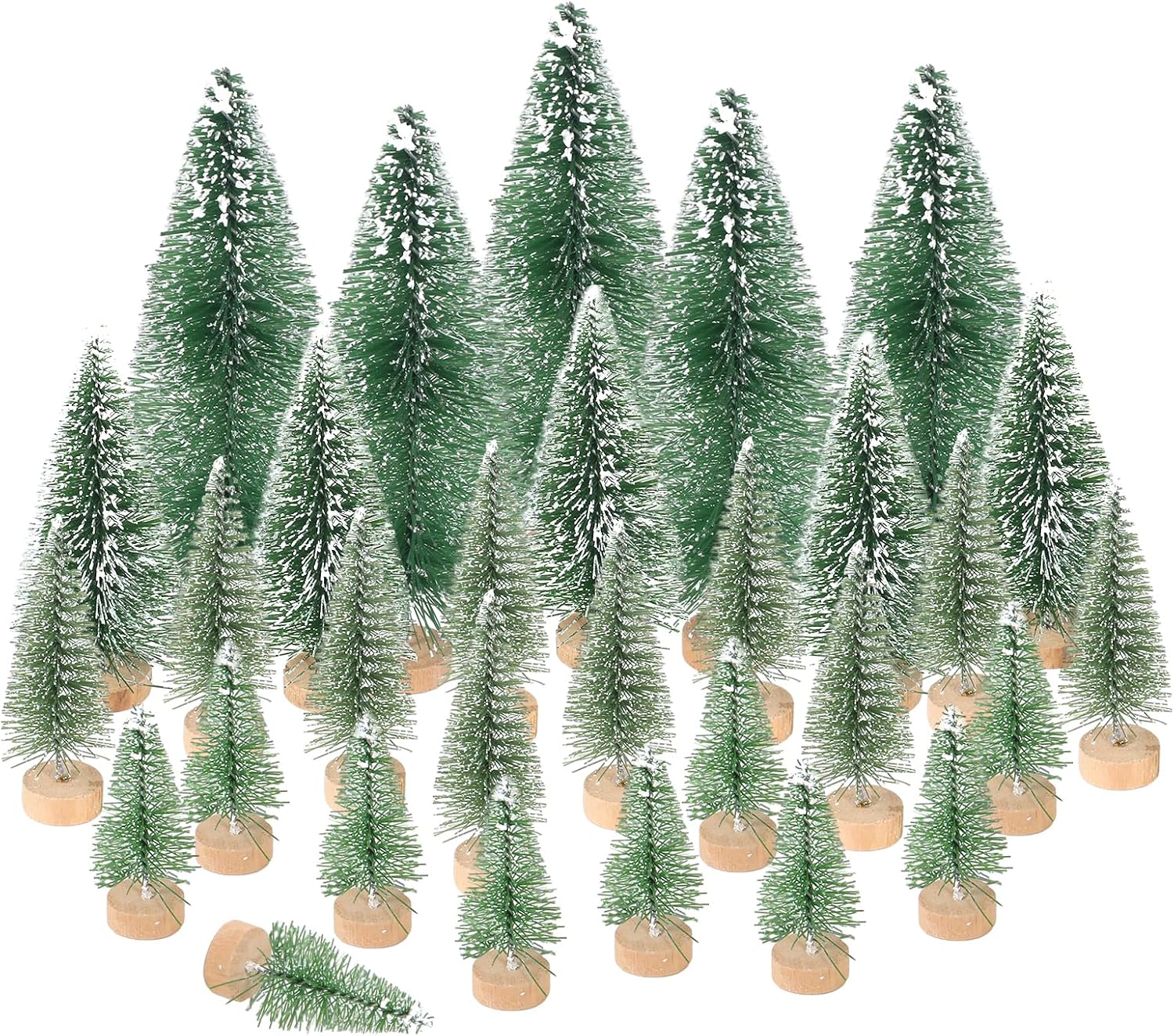 8 Stck Leuchtende Mini Weihnachtsbume Knstlich 10/15cm - Tischdeko Mit  Holzsockel Fr Weihnachten