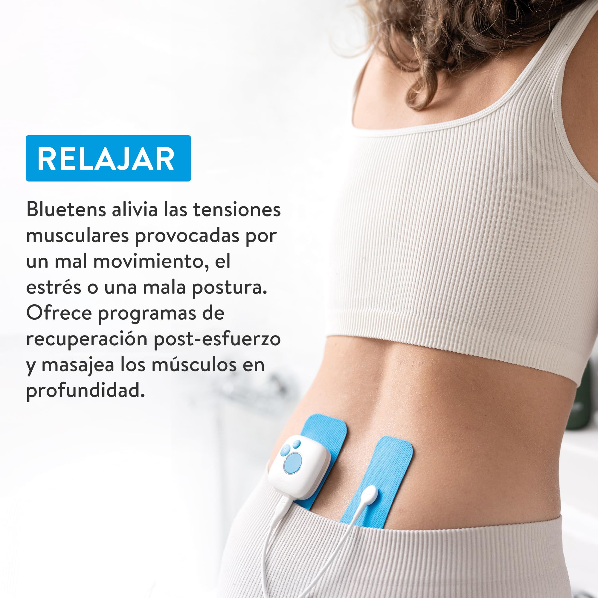Bluetens Classic 2 Electroestimulador Conectado TENS/EMS Dispositivo de Electroestimulación Muscular y Antidolor para Terapia, Relajación Rehabilitación y Masaje Deportivo mediante Electroestimulación