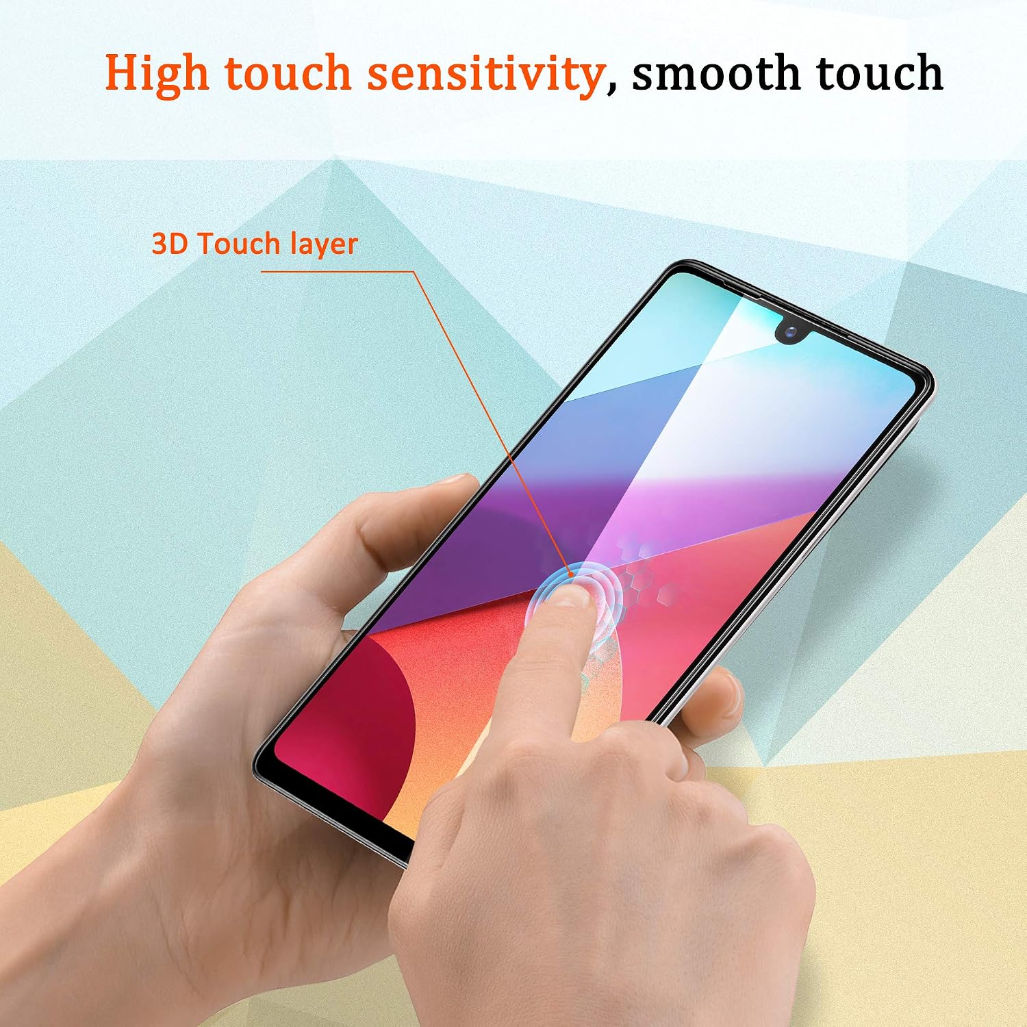 UniqueMe [2 pack] Screen Protector for LG Stylo 6 Tempered Glass, Full Covaerage HD Clear [No Bubble] Easy Installation
