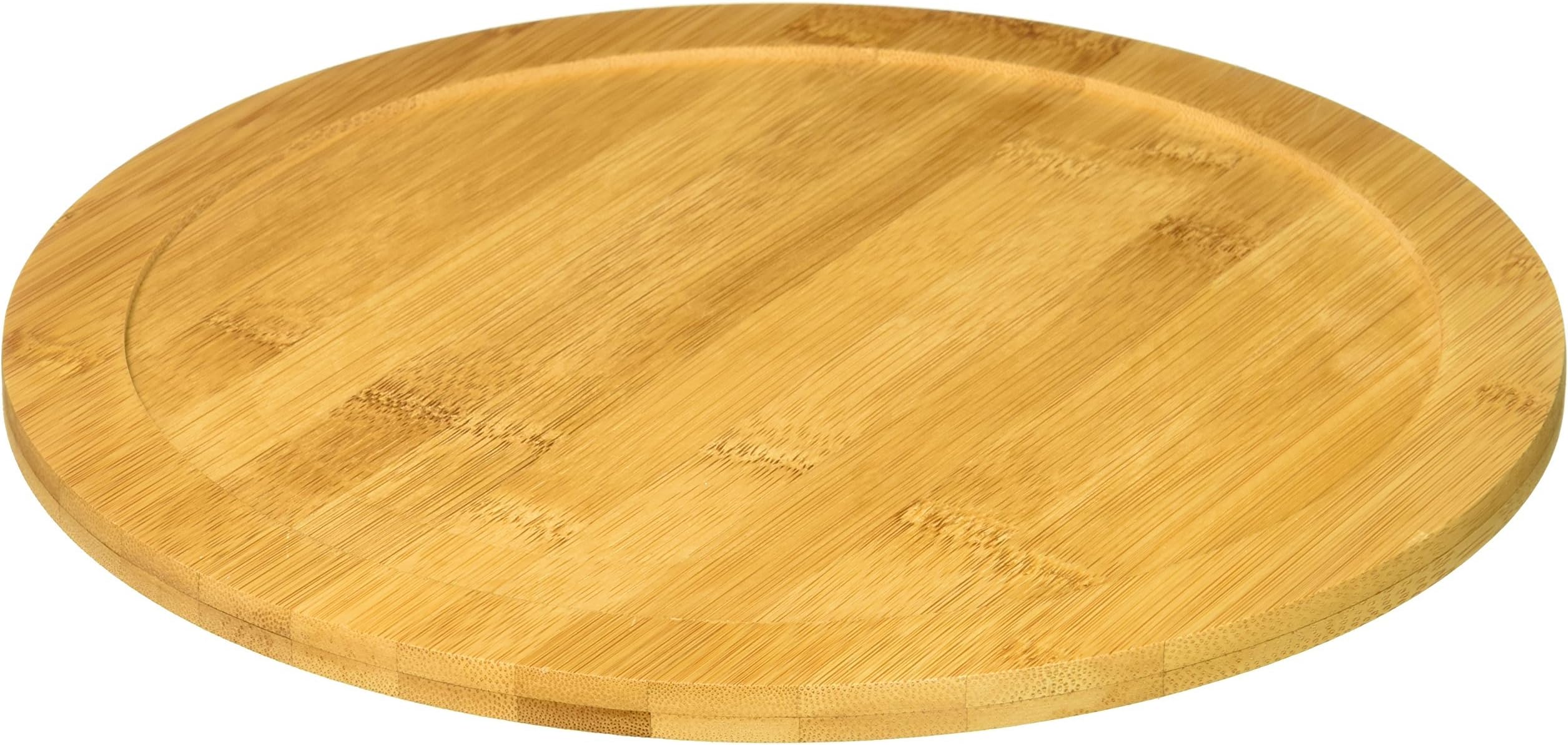 KitchInspirations Bamboo Lazy Susan Turntable with Rim, 10" Diameter
