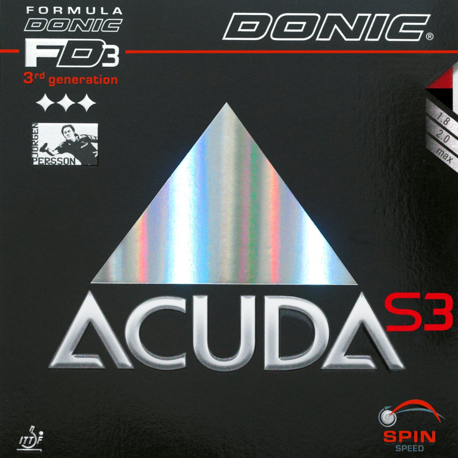 DONIC Acuda S3 – Rivestimento in Gomma per Racchetta da Ping Pong - 3