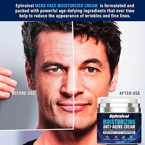 Miniatura 4 de Crema antienvejecimiento de retinol para hombres: crema facial hidratante con péptidos de vitamina E de ácido hialurónico - Reduce las arrugas
