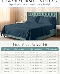 Lane Linen 100% Cotton Full/Double Size Sheet Set – 450 Thread Count Soft & Breathable Sateen Bed Sheets with Deep Pockets – 4-Piece Bedding Set – Estate Blue | Full Sheet & Pillowcase Sets - Soft, Breathable, Cooling & Silky, With a Snug 15 Inch Dee
