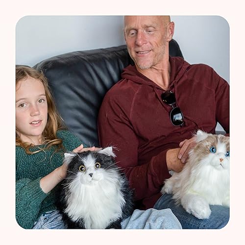 Miniatura 5 de Chongker Animales de peluche con peso  Animal de peluche realista suave y tierno con detalles realistas para niños y amantes de los gatos, peso de