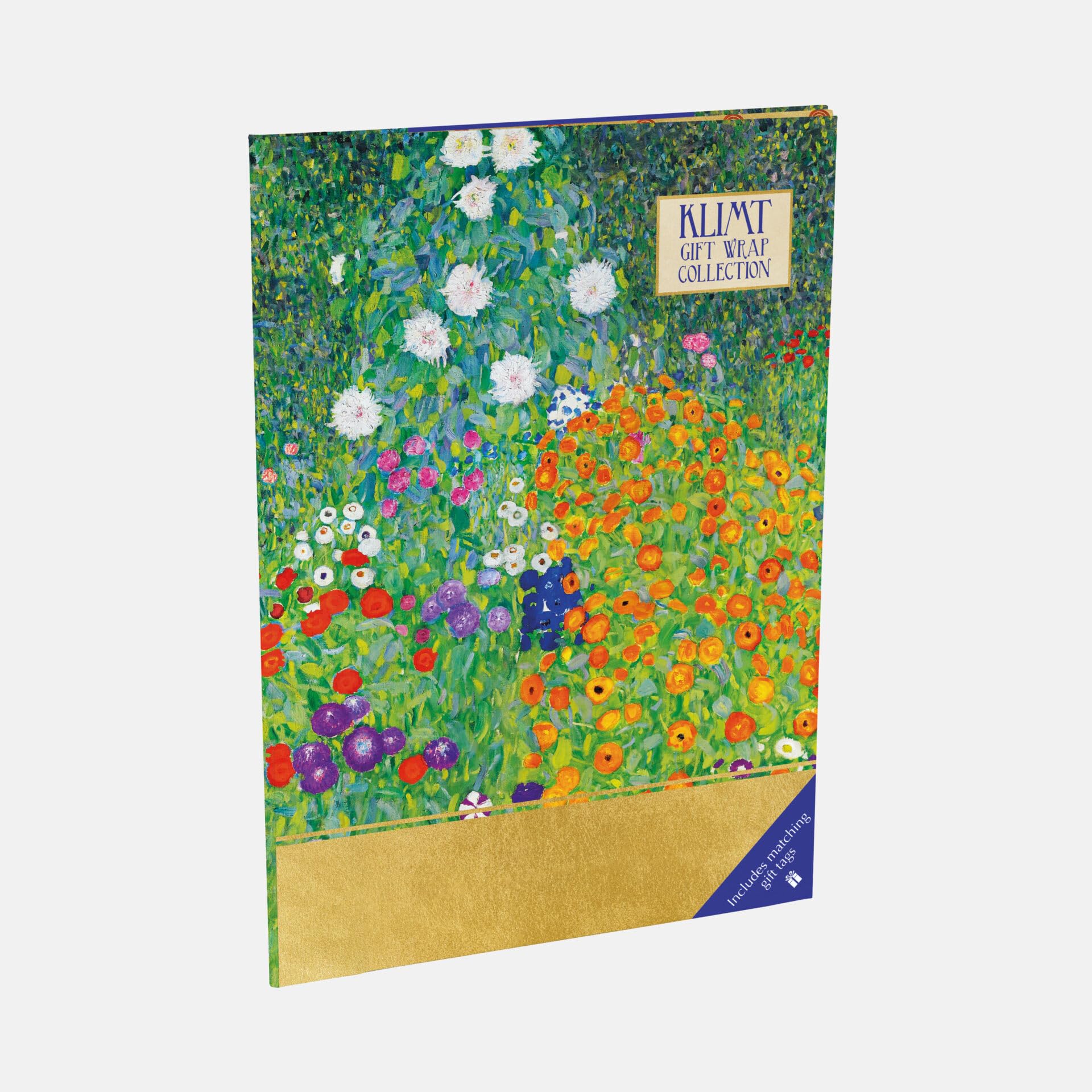 Gifted Stationery Company Gift Wrap Collection – 10 Premium Decorative Wrapping Sheets & 22 Matching Gift Tags – Gift Wrap Book for All Occasions (Klimt)