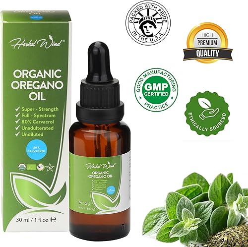 Miniatura 7 de Aceite de orégano - 1 onza líquida (1.0 fl oz), gotas líquidas de aceite de orégano orgánico USDA, apoyo inmunológico concentrado a base de plantas