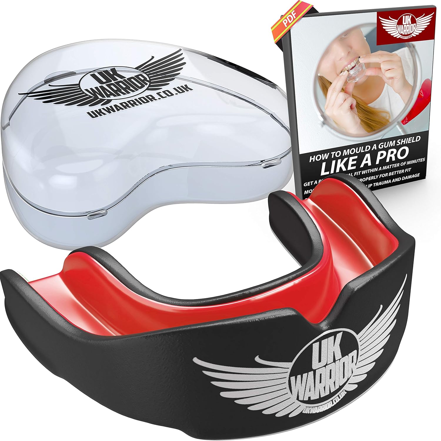 UK Warrior Kids Gum Shield, Junior Mouthguard for Rugby, Boxing, Hockey
