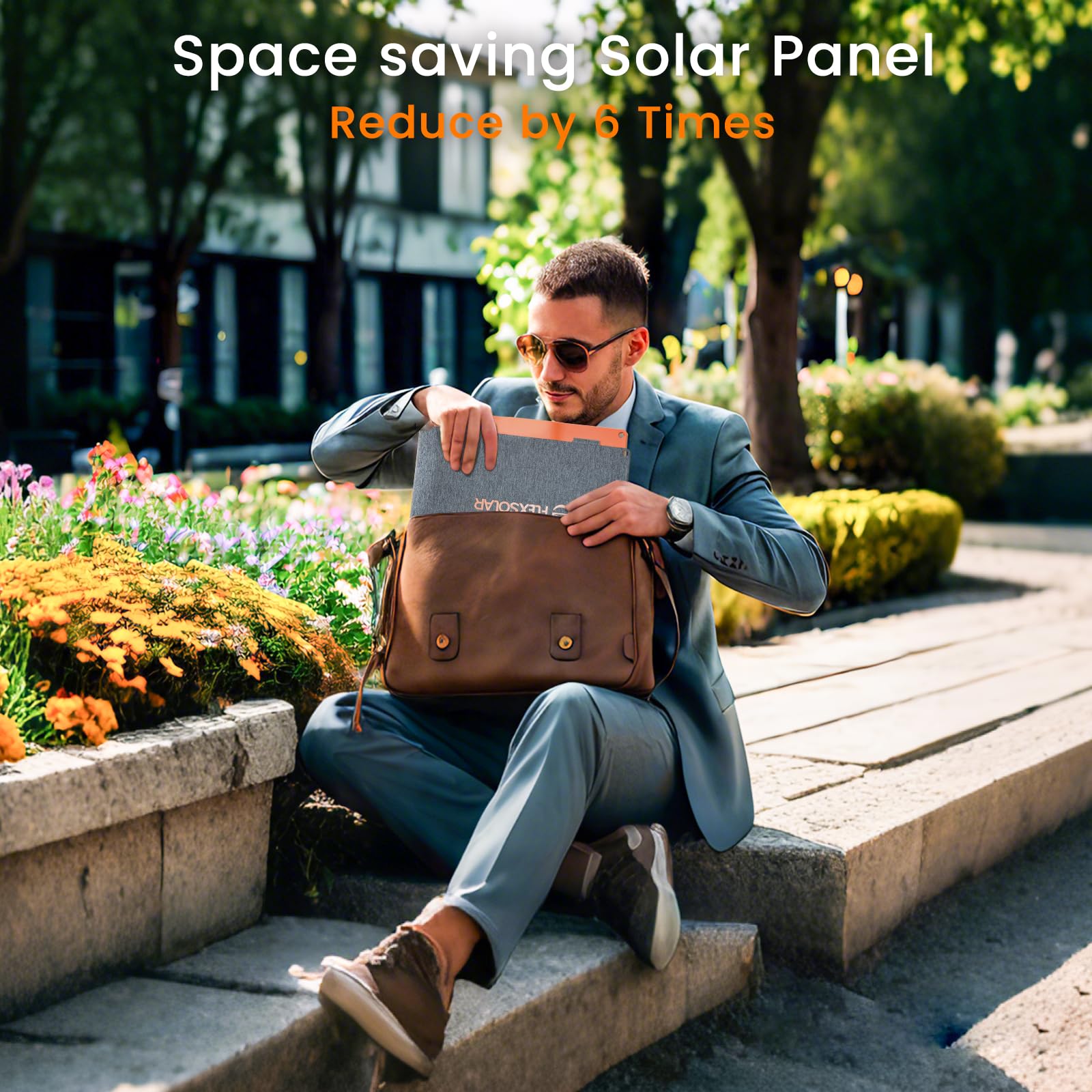 FlexSolar 100W Solarpanel Faltbar DC/QC 3.0 USB-A & PD3.0 USB-C Solarladegerät Monokristalline Solarzelle für Camping,Garten,RV，Smartphone