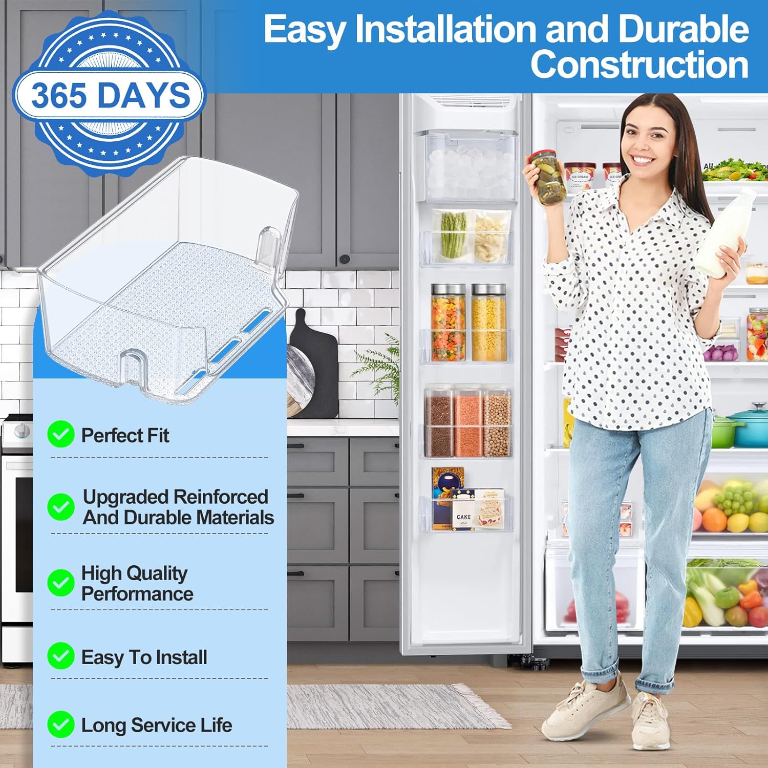 An accessory for the Samsung RS5300T refrigerator door shelf is shown.