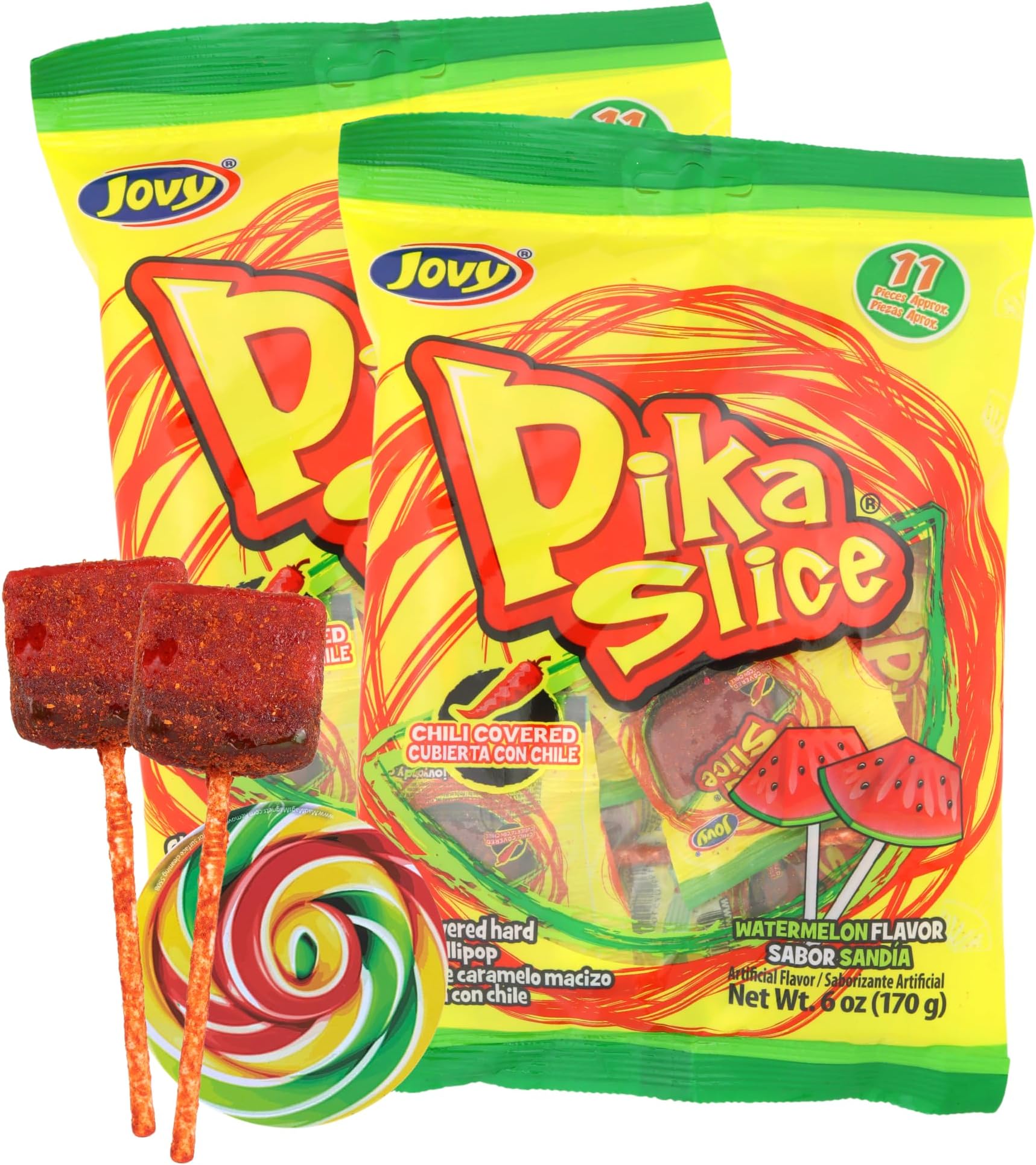 Watermelon Chili Lollipops, Individually Wrapped Mexican