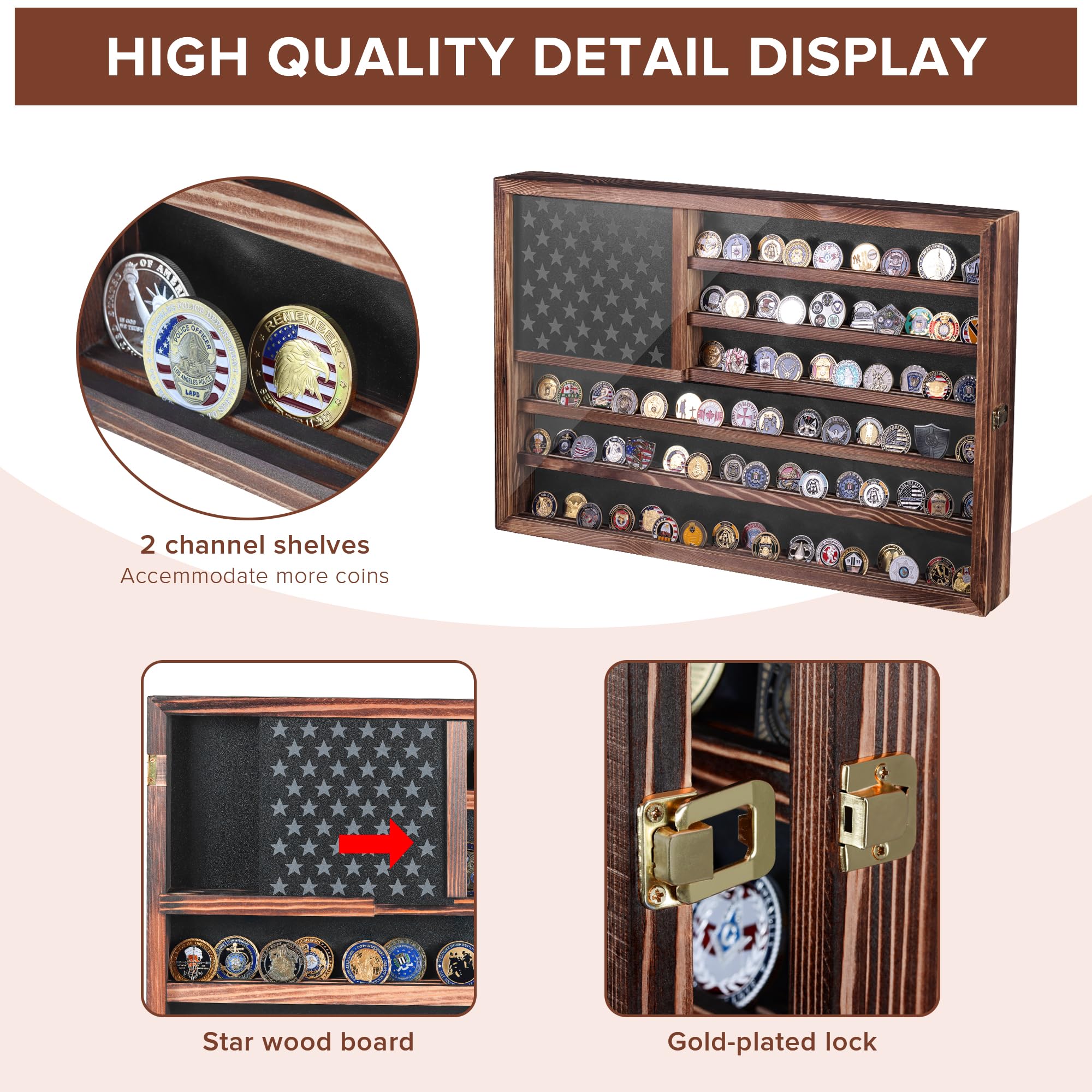 Amazon.com: MOCAS Challenge Coin Display Case, Lockable Military