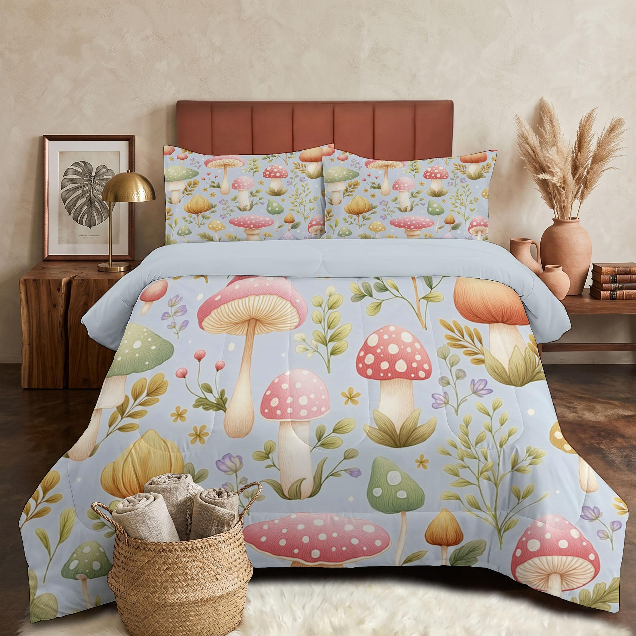 Champiñón de lunares edredón infantil grande de 240x220cm para un descanso sin alergias