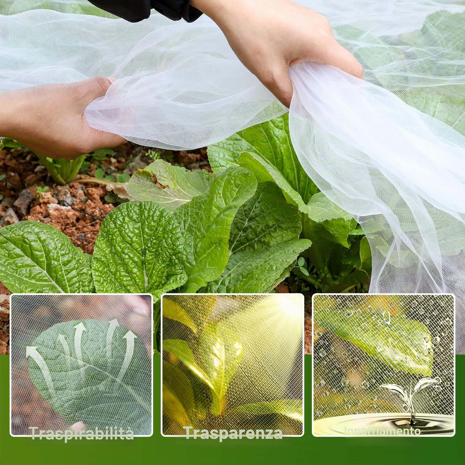 10 x 15 m rete a rete da giardino, per alberi da frutto e piante, per verdure, mirtilli, cespugli di piante, protezione schermo