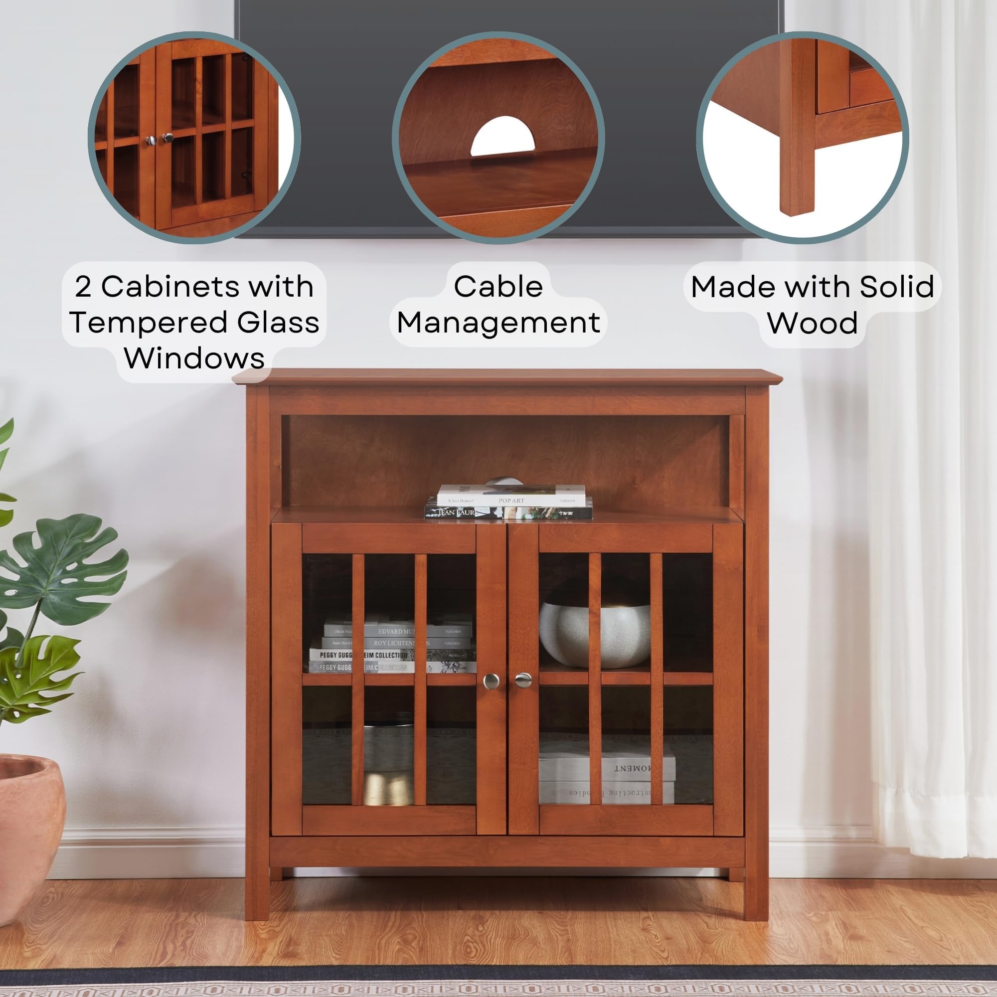 Amazon.com: Convenience Concepts Big Sur Highboy TV Stand 36