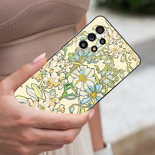 Miniatura 6 de Berkin Arts Funda compatible con Samsung Galaxy A52 5G 4GA52S 5G, bonita funda de silicona con diseño de flores para mujer (Clematis de Alphonse