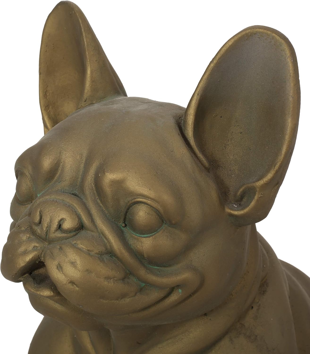Christopher Knight Home Susan Outdoor French Bulldog Garden Statue, Rustic Gold