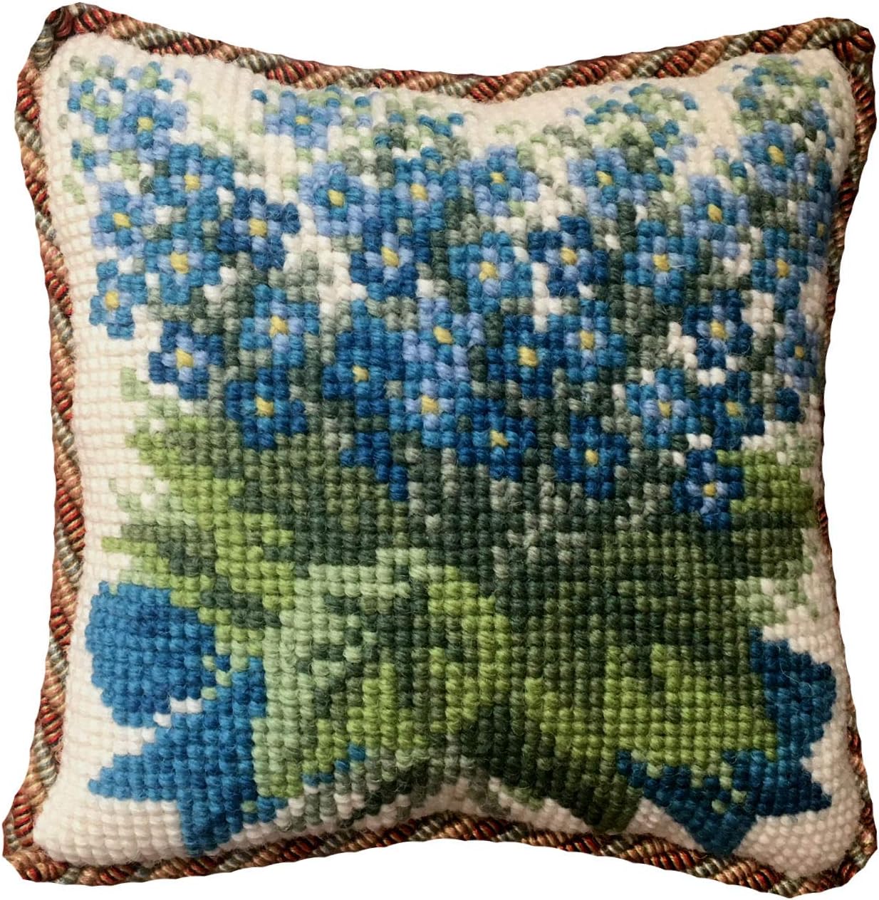 Forget-Me-Not Mini Needlepoint Tapestry Kit from Elizabeth Bradley premium English needlework project with 100% wool yarns