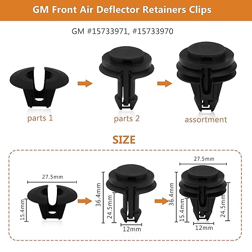 Miniatura 4 de 845 clips de retención para automóvil, para panel de puerta, surtido de remaches con removedor de sujetadores, 24 tamaños, kit de clips para