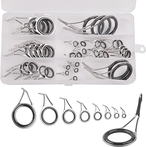 Guía de caña de pescar, línea de pesca, guía de giro, anillos de ojos, puntas de caña, kit de reparación de caña de caña, kit de reparación con